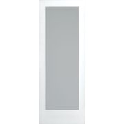 Trimlite 24" x 80" Primed 1-Lite Interior French Slab Door with Satin Etch Tempered Glass 2068pri1501SATT